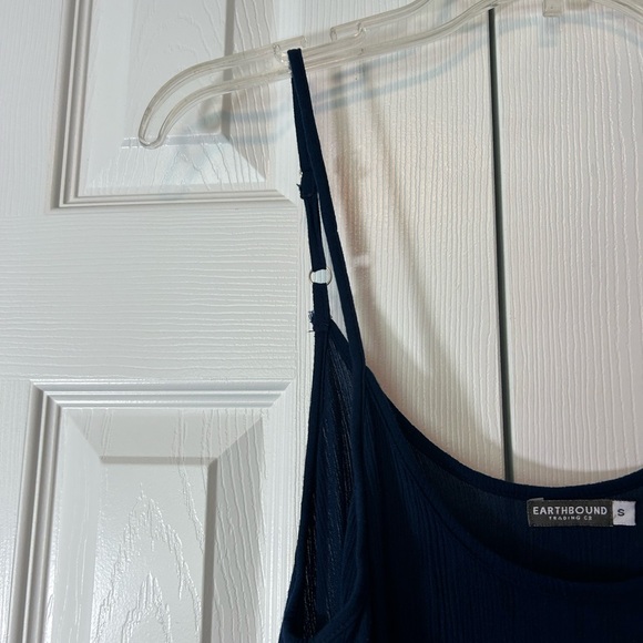 Earthbound Swimsuit Cover Adjustable Straps Navy Blue  Small Asymmetrical - Picture 8 of 12